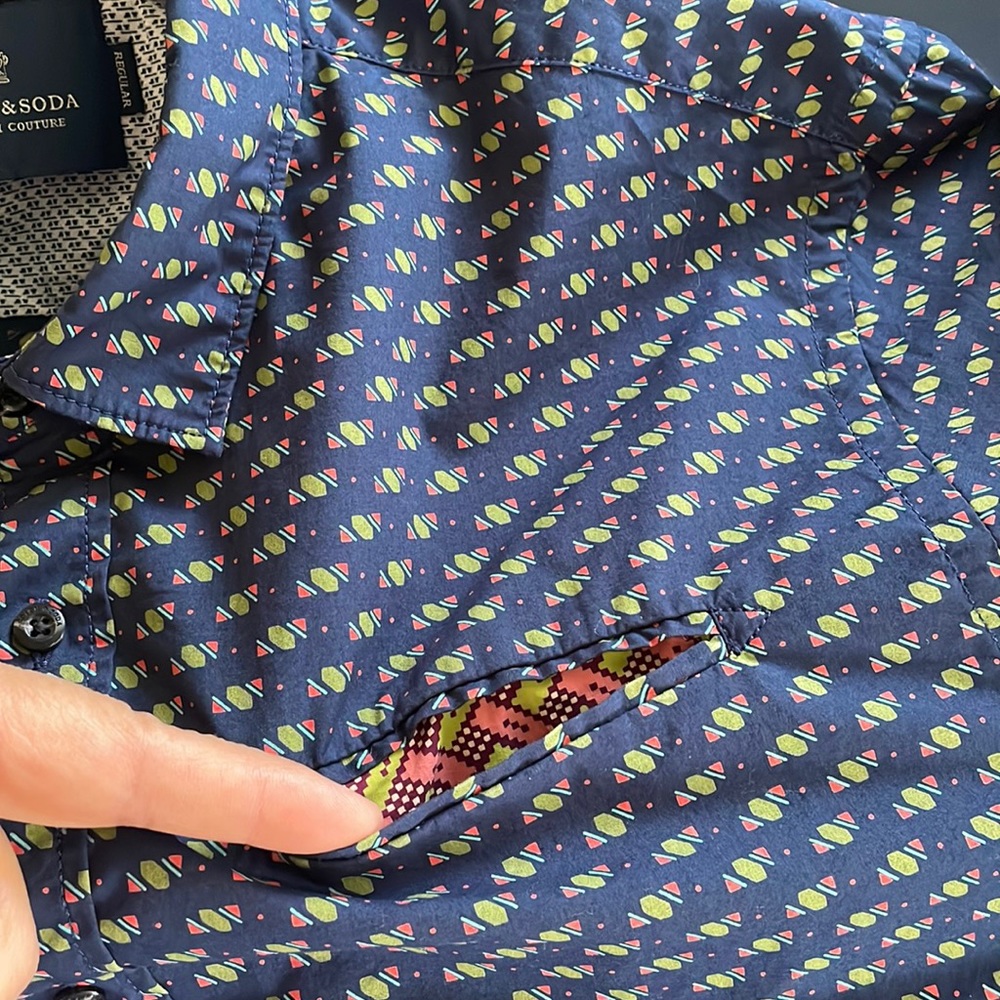 Scotch & Soda Button Down Shirt Size Medium Regular Fit - Picture 6 of 15